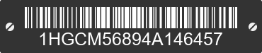 2004 HONDA Accord 1HGCM56894A146457 VIN decoded