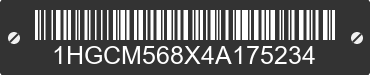 2004 HONDA Accord 1HGCM568X4A175234 VIN decoded