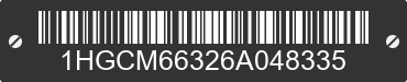 2006 HONDA Accord 1HGCM66326A048335 VIN decoded
