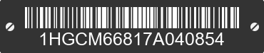 2007 HONDA Accord 1HGCM66817A040854 VIN decoded