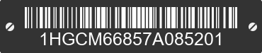 2007 HONDA Accord 1HGCM66857A085201 VIN decoded