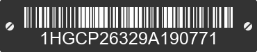 2009 HONDA Accord 1HGCP26329A190771 VIN decoded