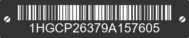 2009 HONDA Accord 1HGCP26379A157605 VIN decoded