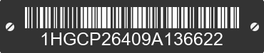 2009 HONDA Accord 1HGCP26409A136622 VIN decoded