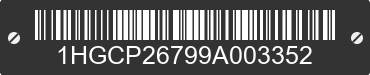2009 HONDA Accord 1HGCP26799A003352 VIN decoded