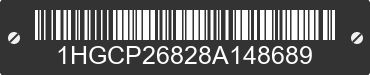 2008 HONDA Accord 1HGCP26828A148689 VIN decoded