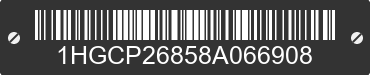 2008 HONDA Accord 1HGCP26858A066908 VIN decoded