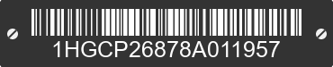 2008 HONDA Accord 1HGCP26878A011957 VIN decoded