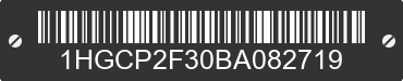2011 HONDA Accord 1HGCP2F30BA082719 VIN decoded
