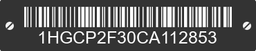 2012 HONDA Accord 1HGCP2F30CA112853 VIN decoded