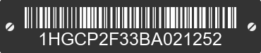 2011 HONDA Accord 1HGCP2F33BA021252 VIN decoded