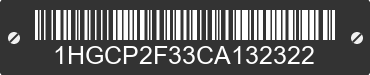 2012 HONDA Accord 1HGCP2F33CA132322 VIN decoded