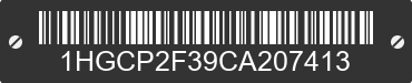 2012 HONDA Accord 1HGCP2F39CA207413 VIN decoded