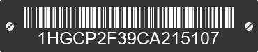 2012 HONDA Accord 1HGCP2F39CA215107 VIN decoded