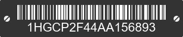 2010 HONDA Accord 1HGCP2F44AA156893 VIN decoded