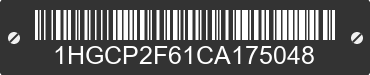 2012 HONDA Accord 1HGCP2F61CA175048 VIN decoded