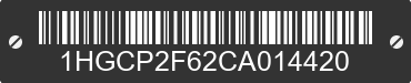 2012 HONDA Accord 1HGCP2F62CA014420 VIN decoded