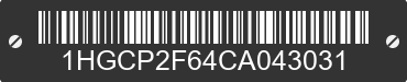 2012 HONDA Accord 1HGCP2F64CA043031 VIN decoded