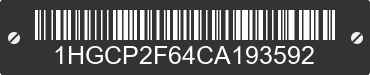 2012 HONDA Accord 1HGCP2F64CA193592 VIN decoded