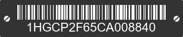 2012 HONDA Accord 1HGCP2F65CA008840 VIN decoded