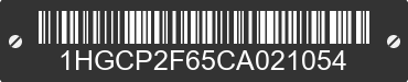 2012 HONDA Accord 1HGCP2F65CA021054 VIN decoded