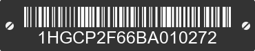 2011 HONDA Accord 1HGCP2F66BA010272 VIN decoded