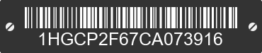 2012 HONDA Accord 1HGCP2F67CA073916 VIN decoded