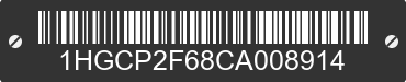 2012 HONDA Accord 1HGCP2F68CA008914 VIN decoded