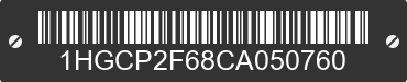 2012 HONDA Accord 1HGCP2F68CA050760 VIN decoded