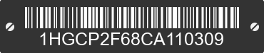 2012 HONDA Accord 1HGCP2F68CA110309 VIN decoded
