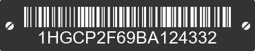 2011 HONDA Accord 1HGCP2F69BA124332 VIN decoded