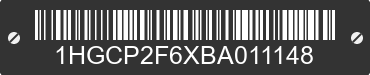 2011 HONDA Accord 1HGCP2F6XBA011148 VIN decoded