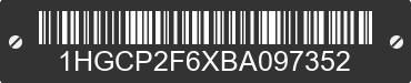 2011 HONDA Accord 1HGCP2F6XBA097352 VIN decoded