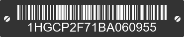 2011 HONDA Accord 1HGCP2F71BA060955 VIN decoded