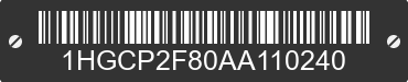 2010 HONDA Accord 1HGCP2F80AA110240 VIN decoded