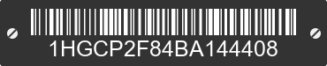 2011 HONDA Accord 1HGCP2F84BA144408 VIN decoded