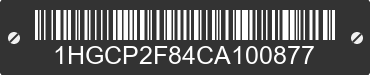 2012 HONDA Accord 1HGCP2F84CA100877 VIN decoded