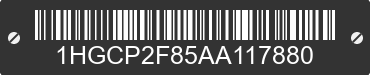 2010 HONDA Accord 1HGCP2F85AA117880 VIN decoded