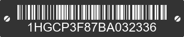 2011 HONDA Accord 1HGCP3F87BA032336 VIN decoded