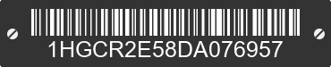 2013 HONDA Accord 1HGCR2E58DA076957 VIN decoded