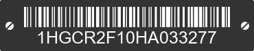 2017 HONDA Accord 1HGCR2F10HA033277 VIN decoded