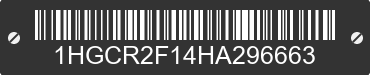 2017 HONDA Accord 1HGCR2F14HA296663 VIN decoded