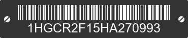 2017 HONDA Accord 1HGCR2F15HA270993 VIN decoded