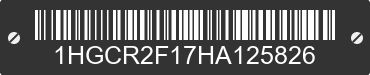 2017 HONDA Accord 1HGCR2F17HA125826 VIN decoded