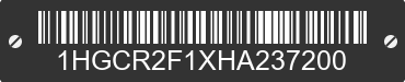 2017 HONDA Accord 1HGCR2F1XHA237200 VIN decoded