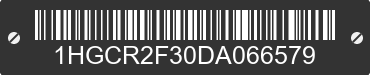 2013 HONDA Accord 1HGCR2F30DA066579 VIN decoded