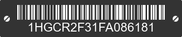 2015 HONDA Accord 1HGCR2F31FA086181 VIN decoded