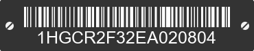 2014 HONDA Accord 1HGCR2F32EA020804 VIN decoded