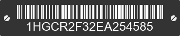 2014 HONDA Accord 1HGCR2F32EA254585 VIN decoded