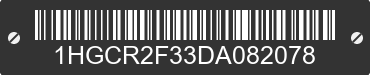 2013 HONDA Accord 1HGCR2F33DA082078 VIN decoded